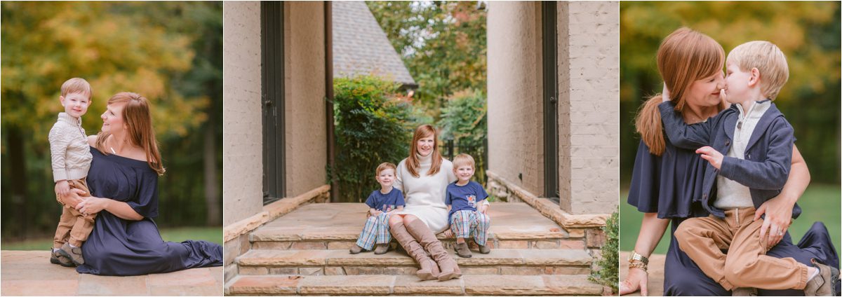 Mother and sons Fall sibling photoshoot Knoxville