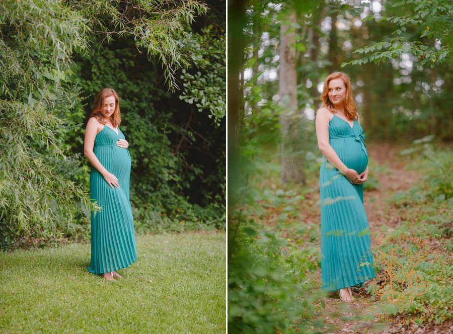 Summer maternity pictures at a park in Watkinsville, GA.
