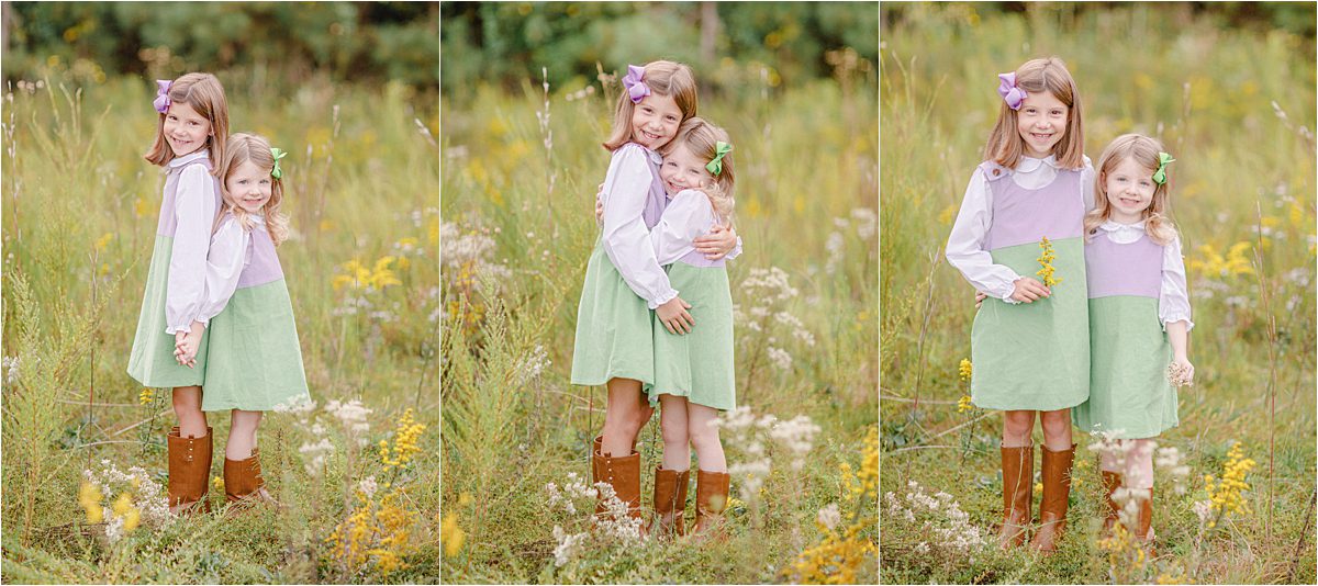 Fall beautiful family photography of siblings in Oconee County, GA.