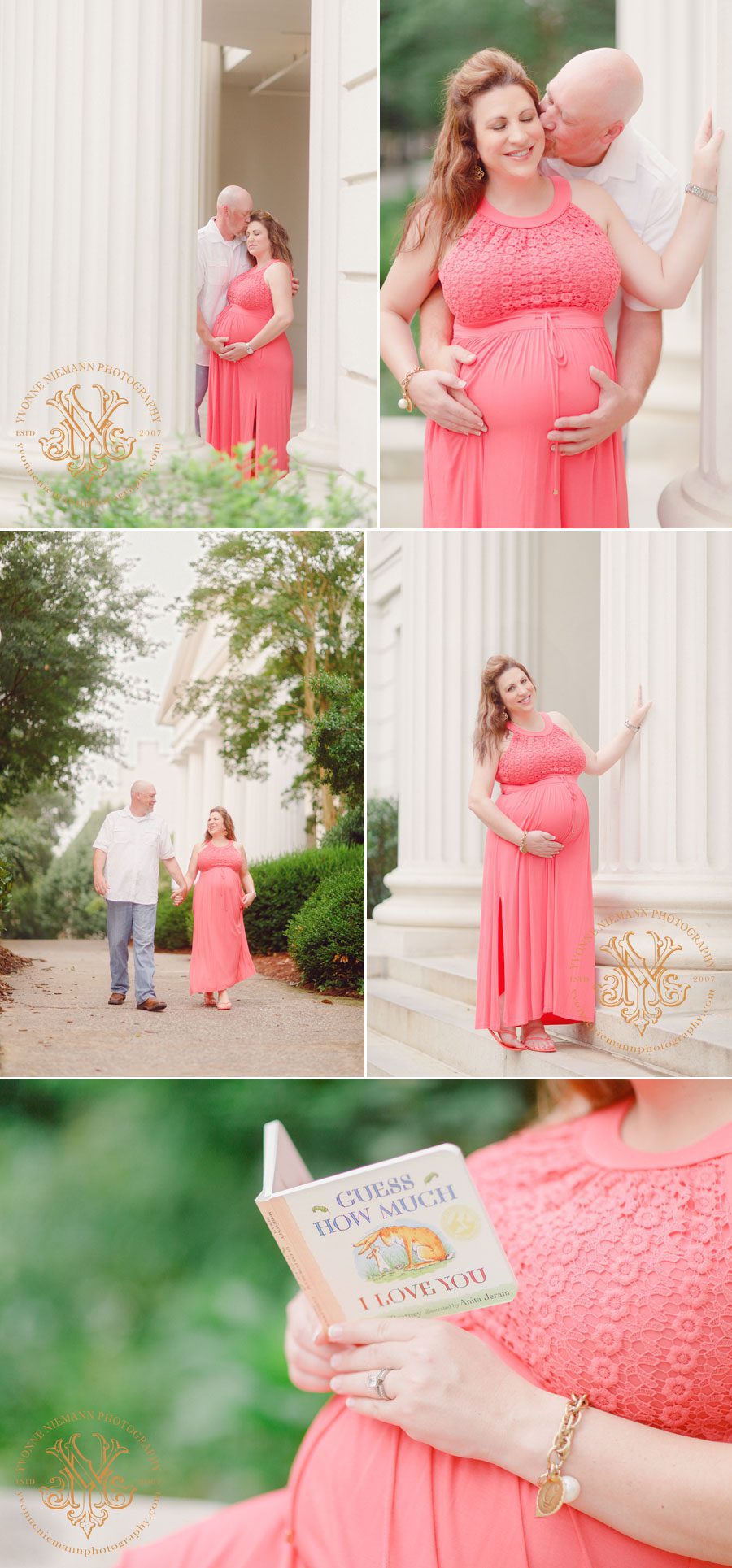 romance in pregnancy photos on UGA North campus in Athens, GA.