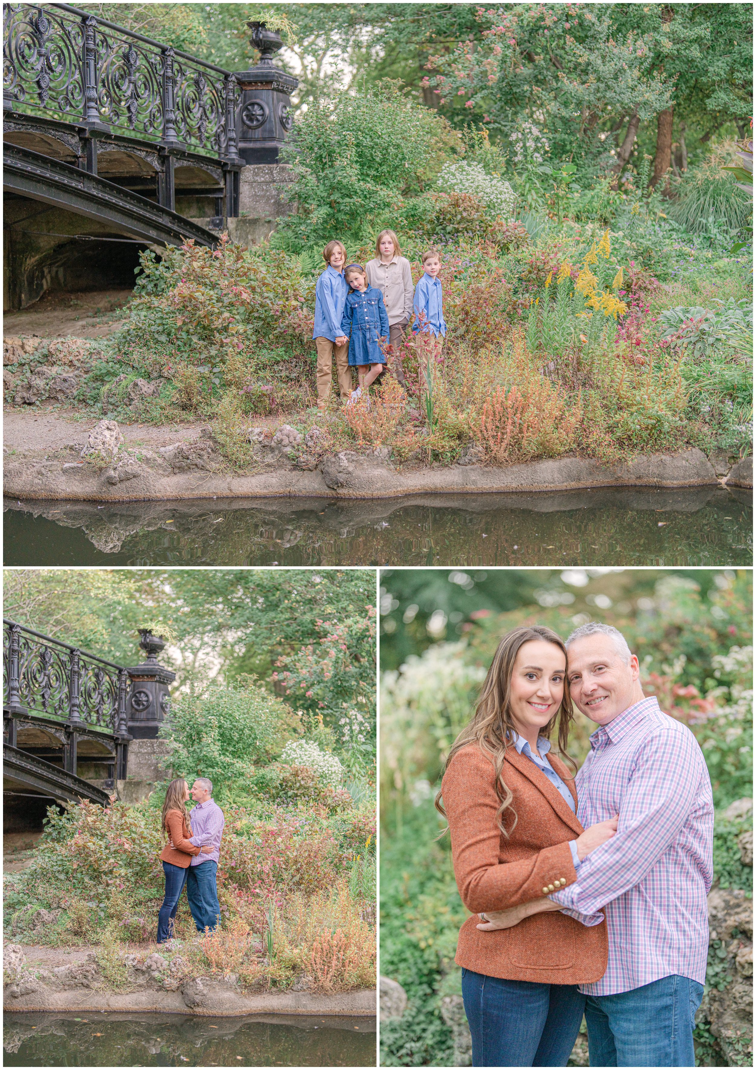 Four children photographed together during an outdoor St. Louis portrait session