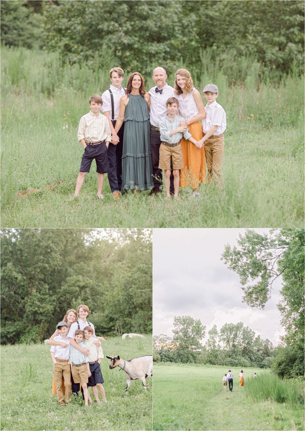 Portraits on a farm by Athens, GA outdoor family photographer