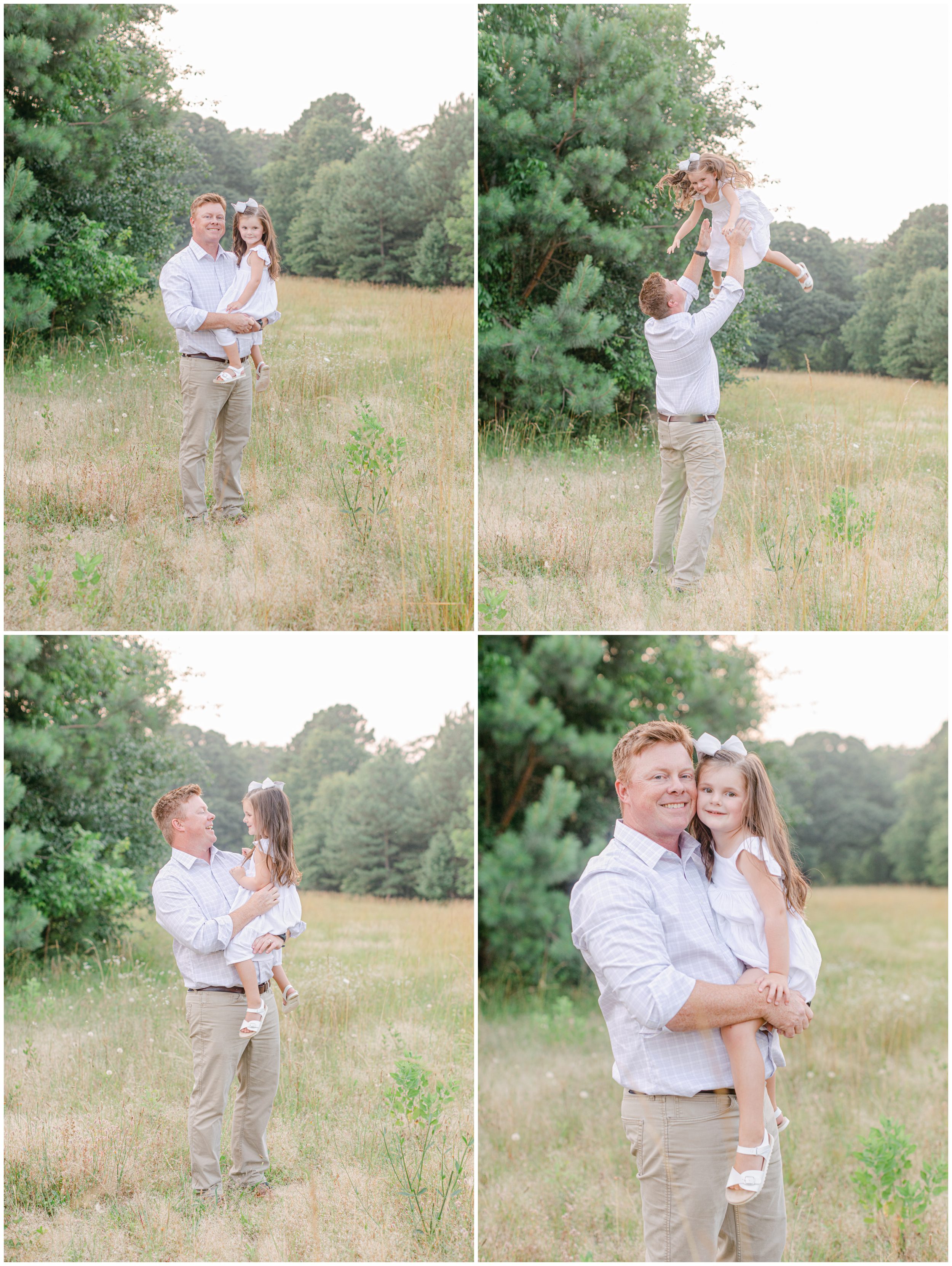 Extended family photographer father daughter portraits Watkinsville, GA