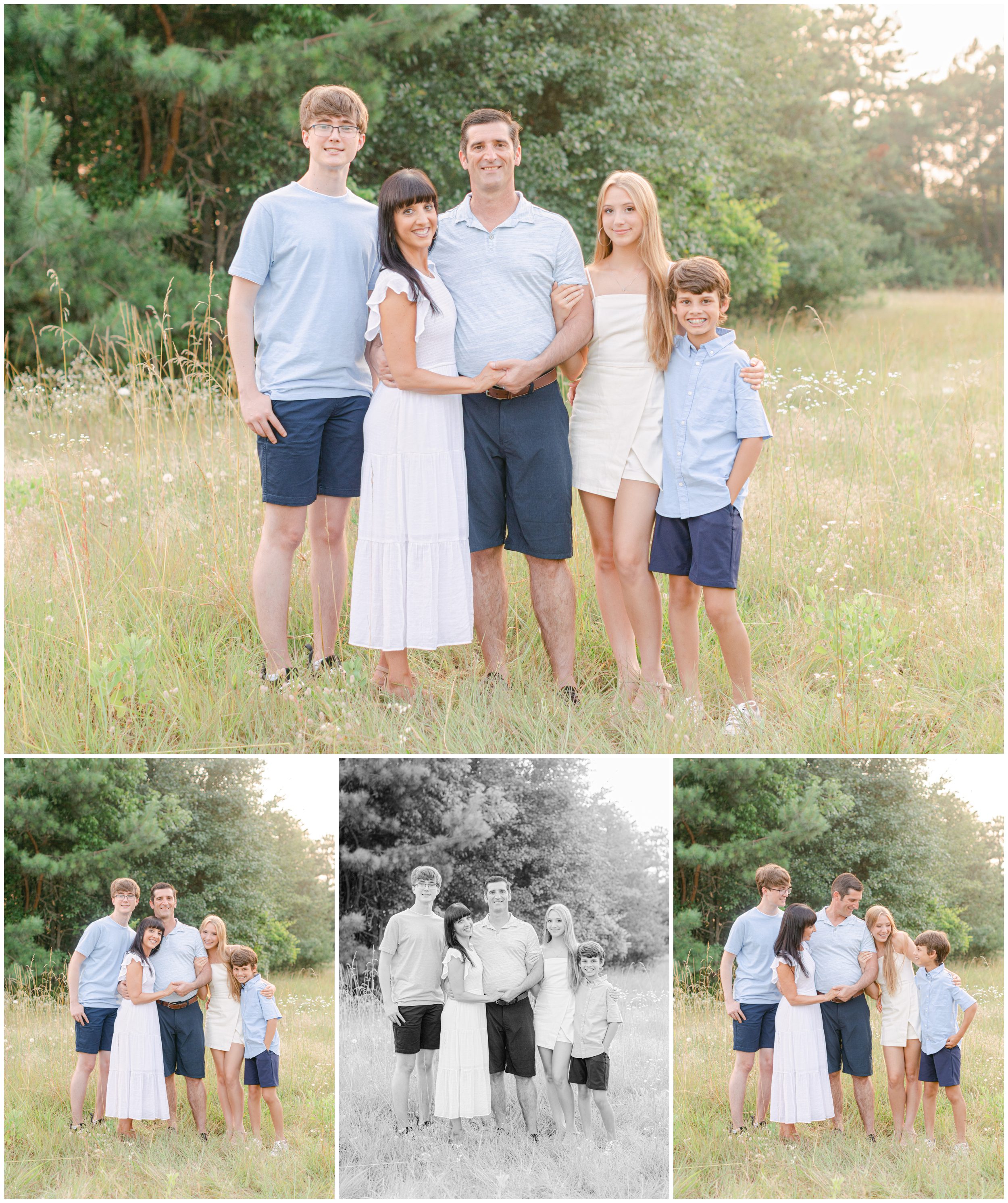 Extended family photographer portrait of immediate family from Nashville