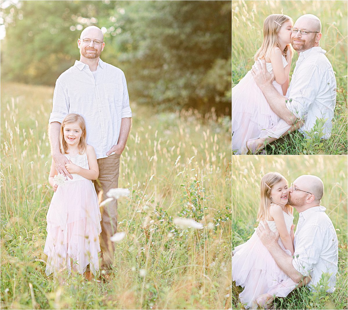 Father and daughter family pictures in Watkinsville, GA