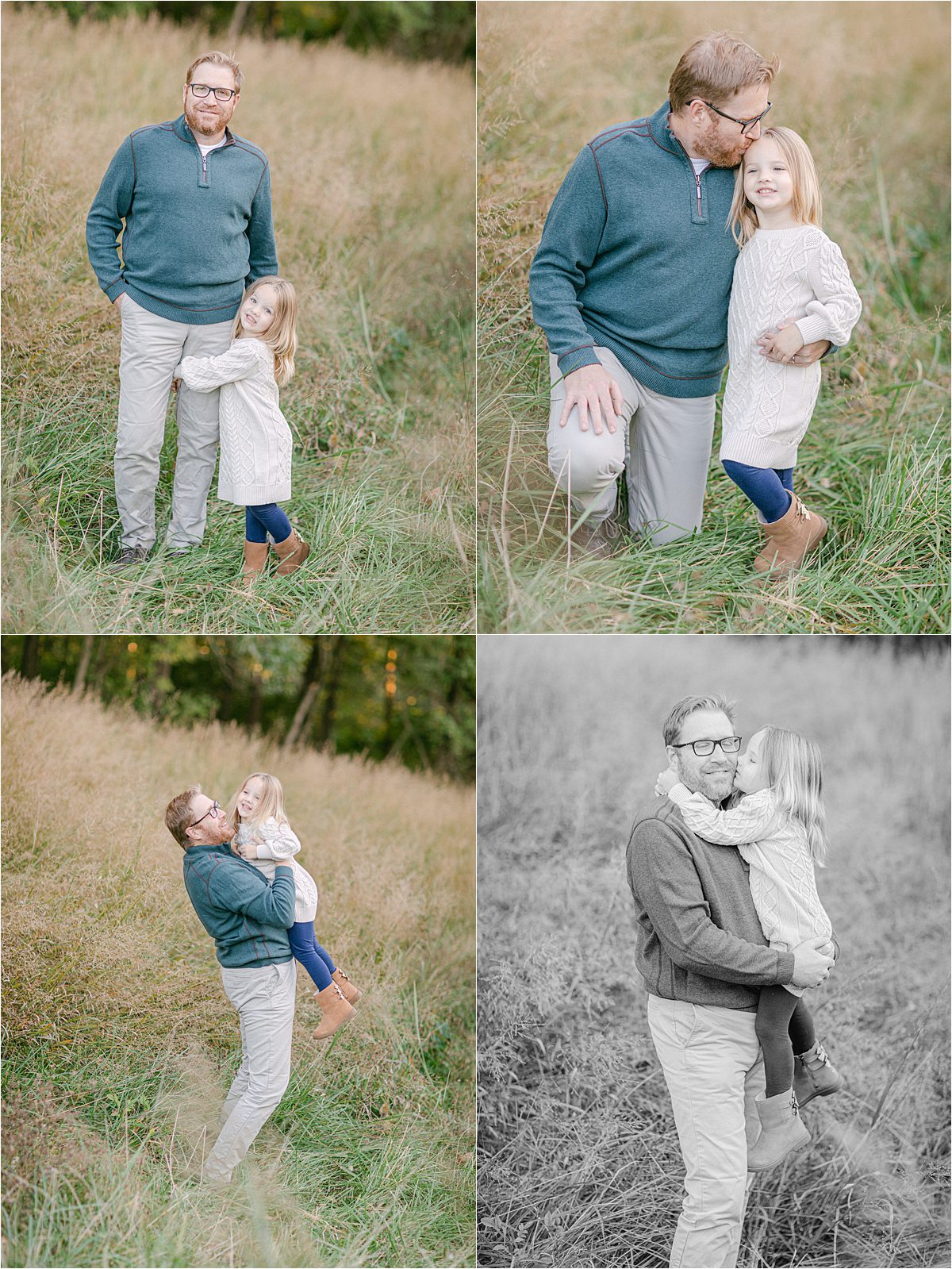 St. Louis Fall natural family portraits of father and daughter