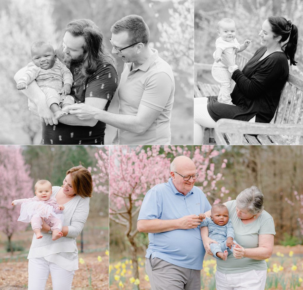 Multi-generational family portraits taken in Athens GA.