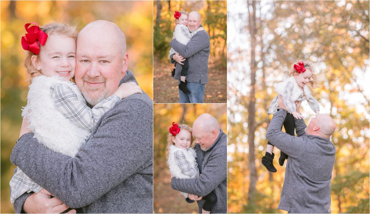 Father daughter fall professional family photography Oconee County, GA