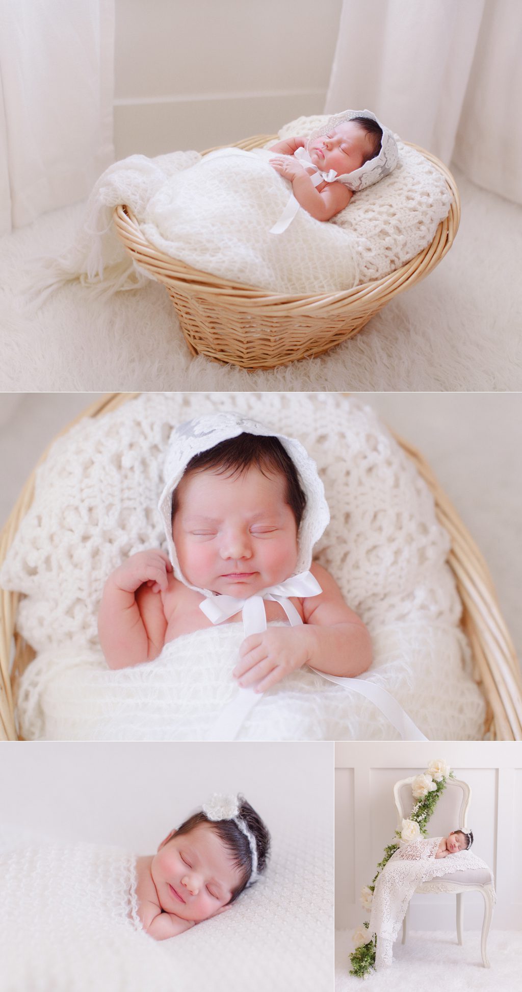 Best newborn photography in Athens, GA of infant girl.