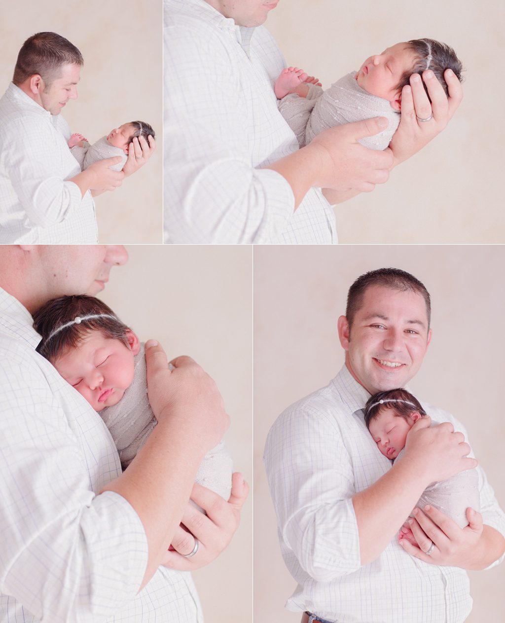 Father and daughter newborn pictures in Athens, GA.