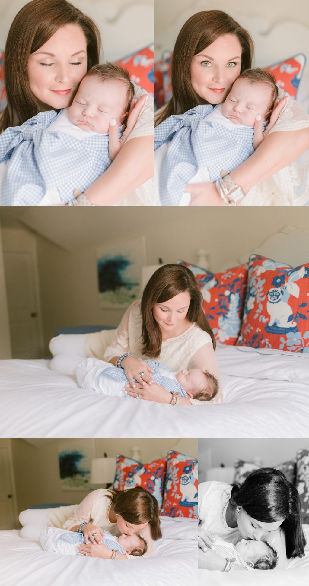 Newborn baby photos with mother in Oconee County, GA.