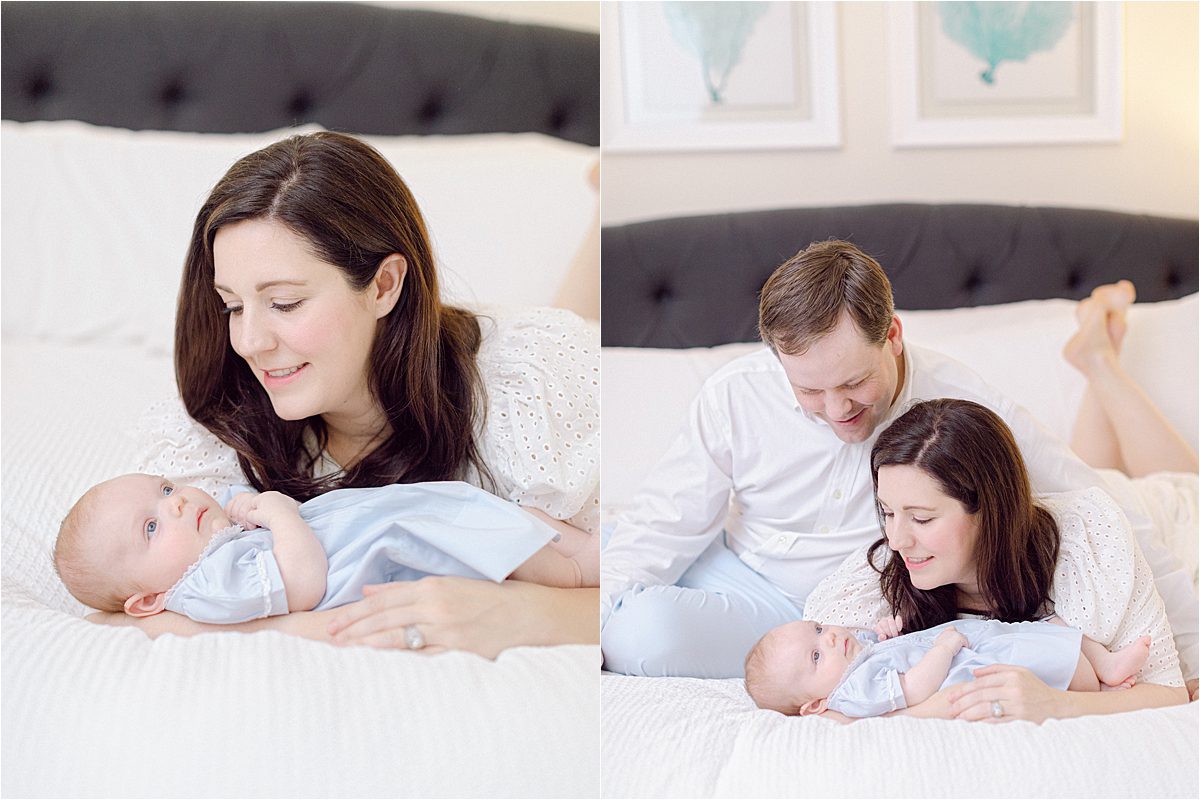Family with newborn photography taken in home in Athens, GA.