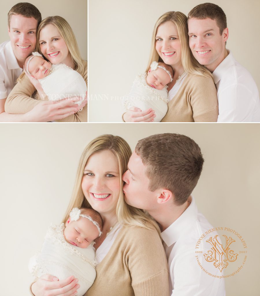 natural photos of new family with their first child taken by Athens, GA newborn photographer, Yvonne Niemann.