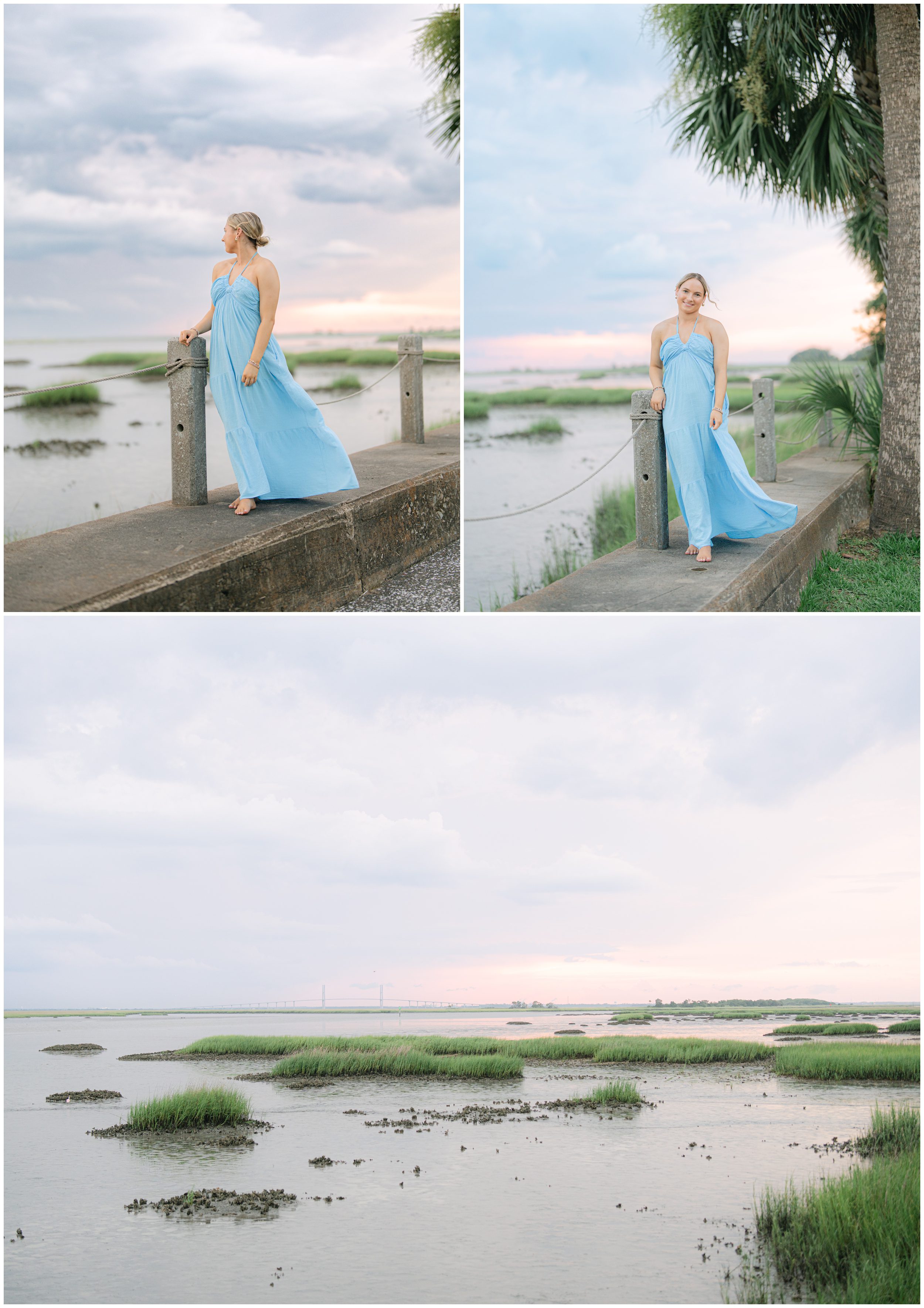 Jekyll Island senior portraits on the river