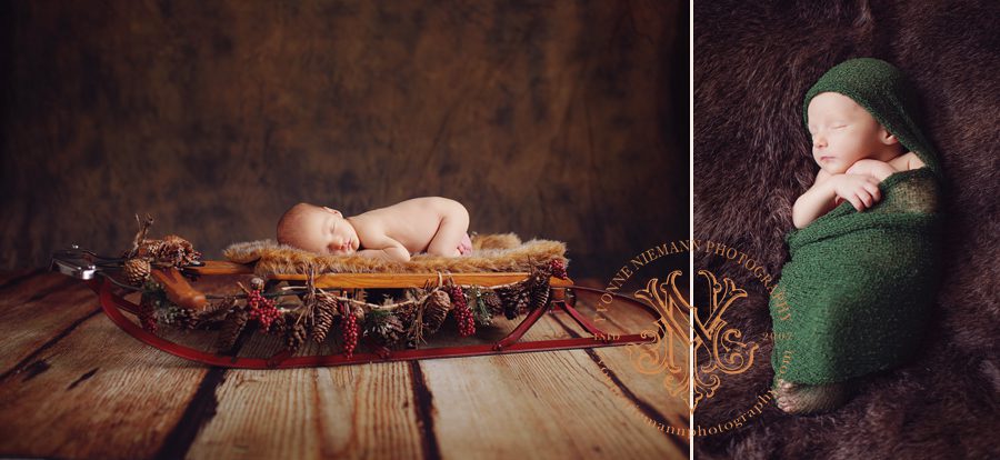 Artistic newborn portraits at parents home in Frontenac, MO by Yvonne Niemann Photography.