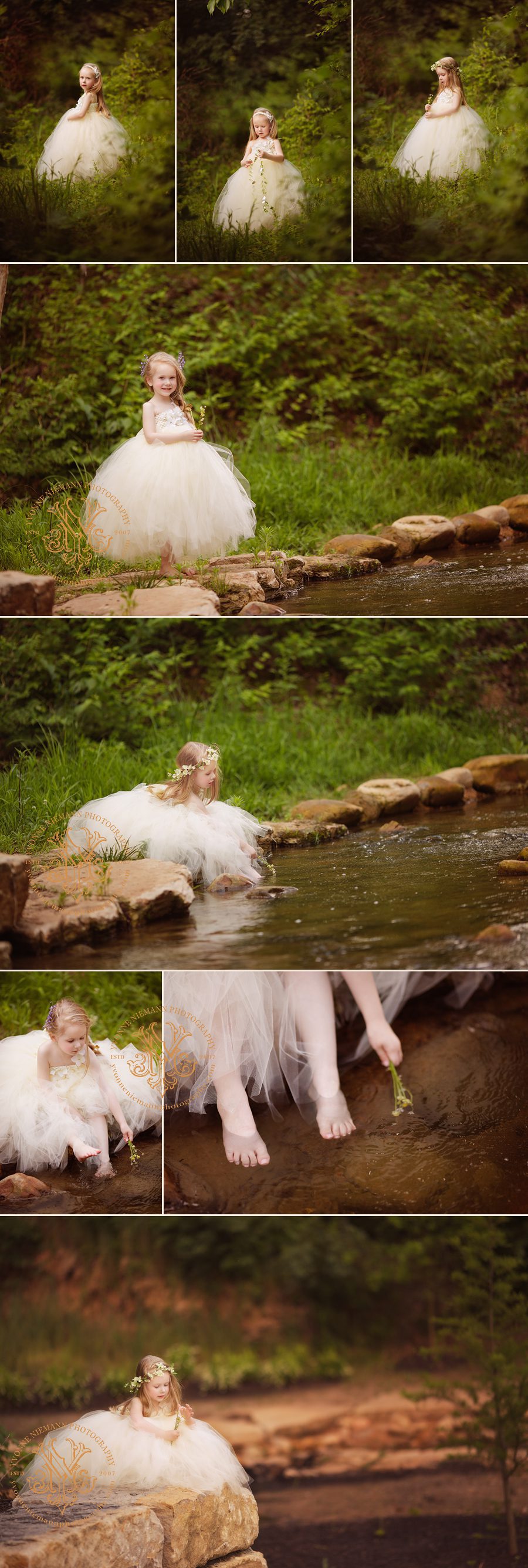 Beautiful forest fairy portraits of a little girl in St. Louis taken by Yvonne Niemann Photography
