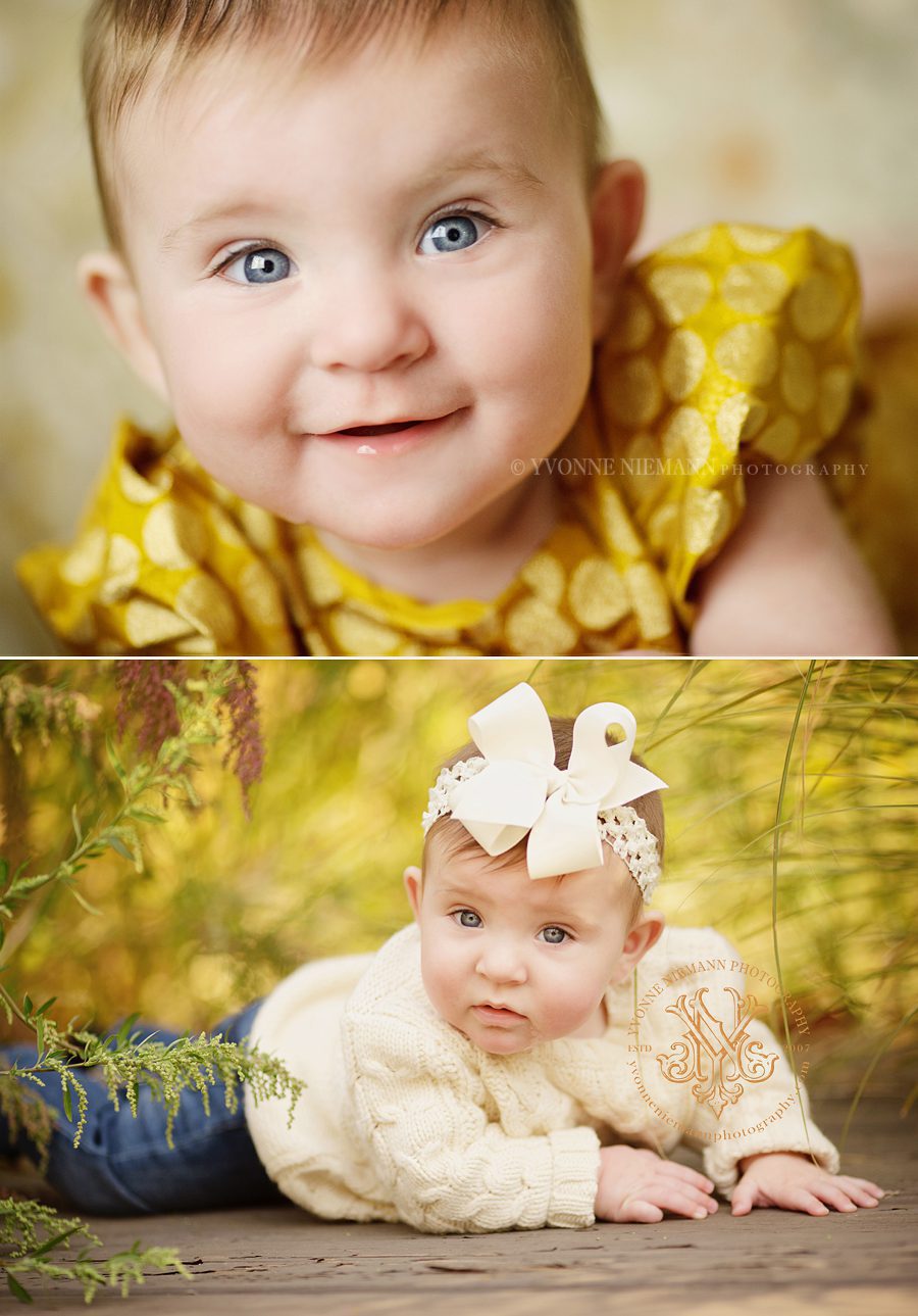 Six month baby portraits at her home in Clayton by Yvonne Niemann Photography