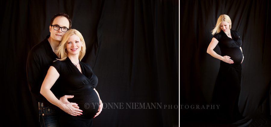 Dramatic pregnancy portraits taken on location in St. Louis