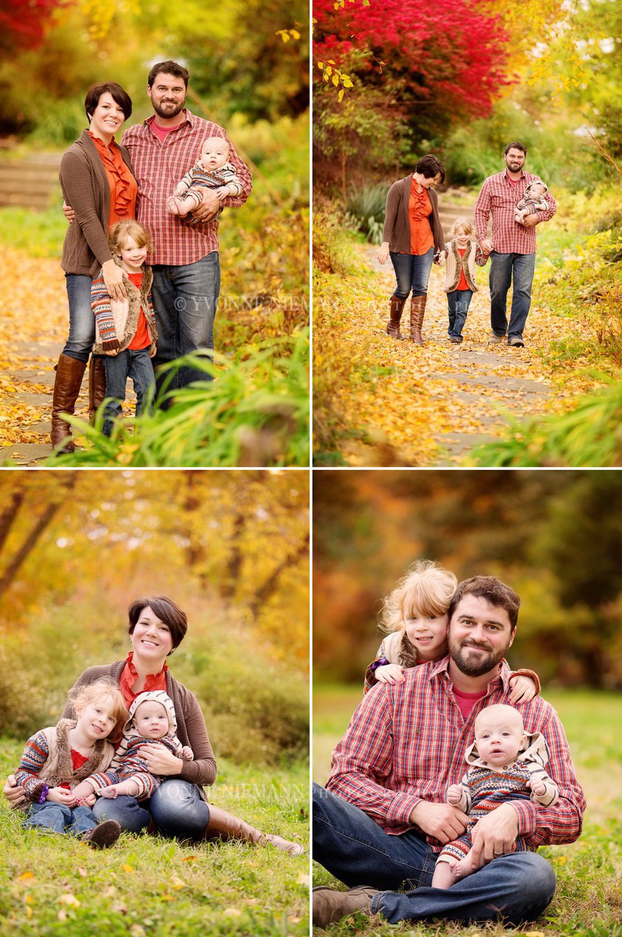 Fall family portraits taken by Bishop, GA photographer, Yvonne Niemann Photography.