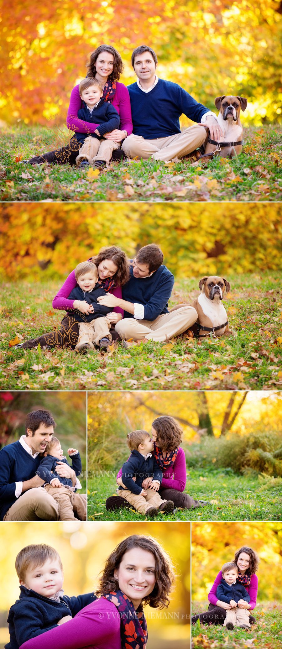fun autumn family portraits in Athens, GA by Yvonne Niemann Photography