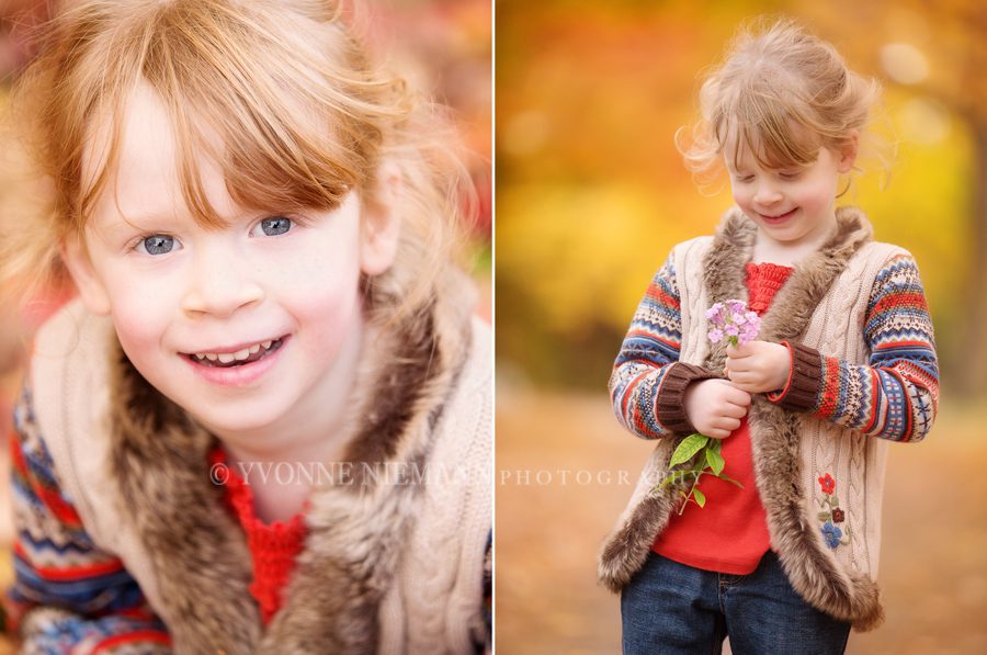 Fun Fall child photos taken by Oconee County, GA photographer, Yvonne Niemann Photography.