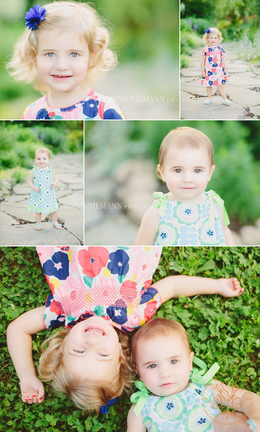 Fun sibling sister photos taken in a park in St. Louis by Yvonne Niemann Photography.