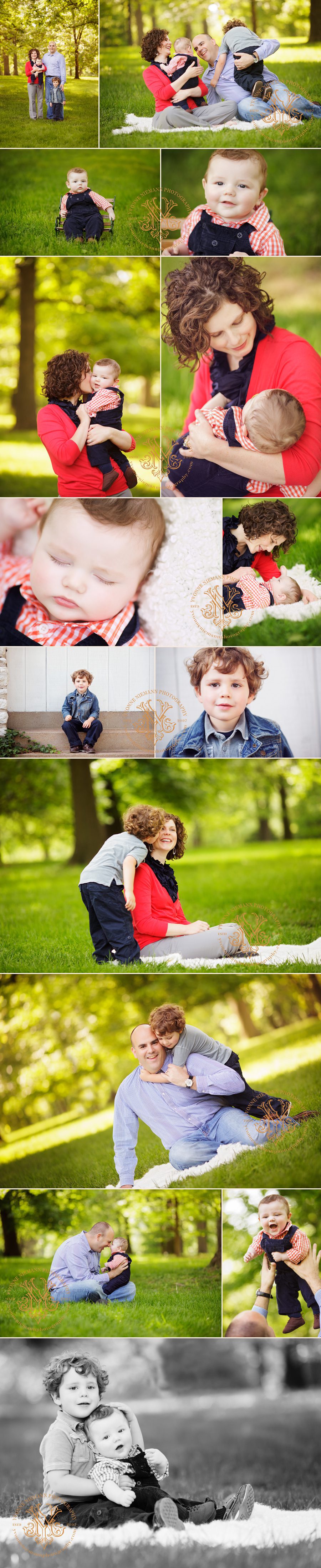 Beautiful Spring Family Portraits in Clayton, MO taken by Yvonne Niemann Photography.