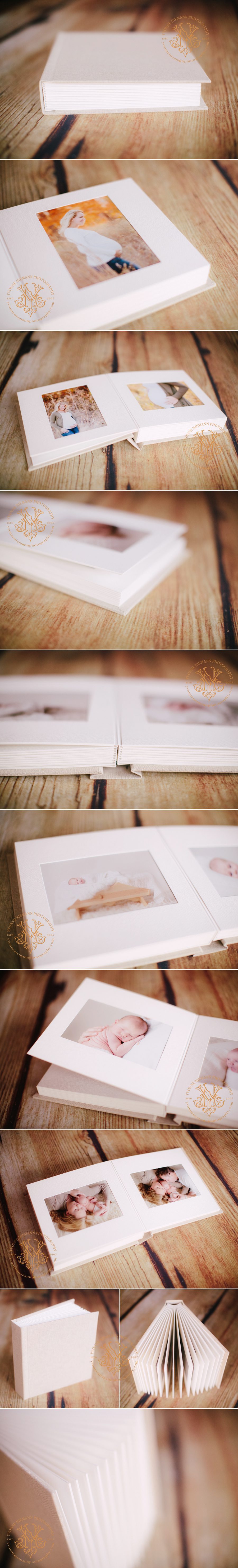 Maternity and newborn matted album offered by St. Louis Family Photographer, Yvonne Niemann.