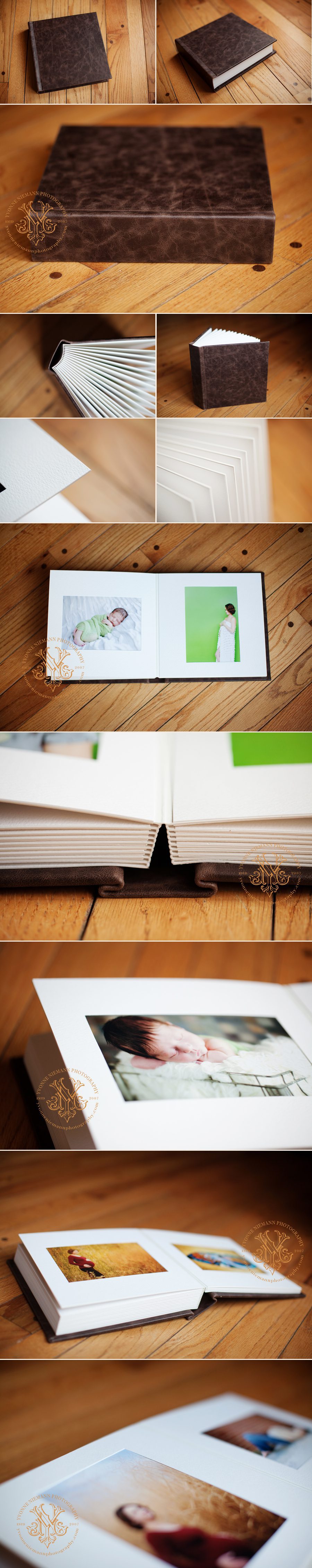 Matted Luxe Album for maternity and newborn portraits offered by Yvonne Niemann Photography