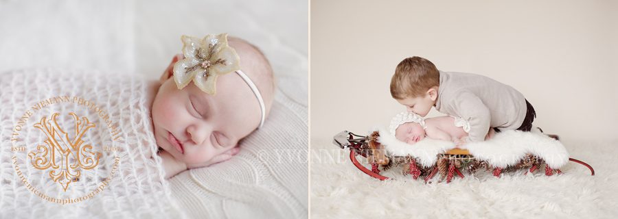 Newborn portraits taken in family home in Chesterfield, MO by Yvonne Niemann Photography