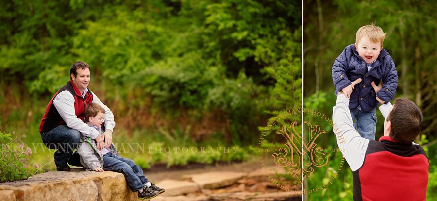Outdoor father and son portraits in Chesterfield, MO.