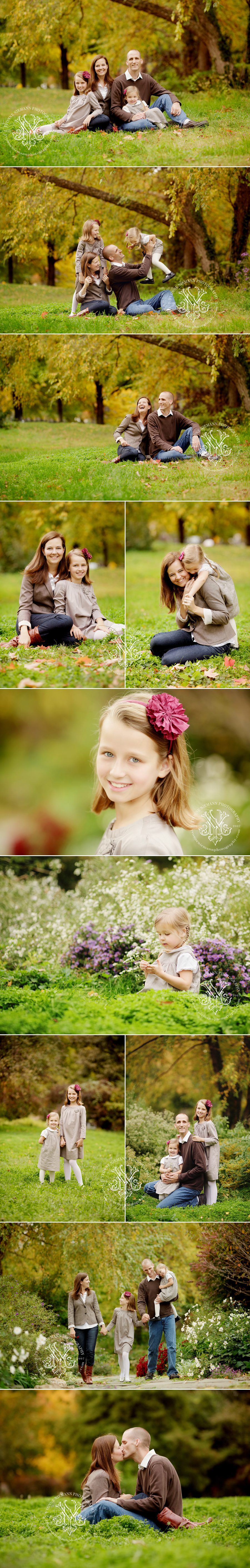 Pretty Autumn family portraits at a park in St. Louis taken by Yvonne Niemann Photography.