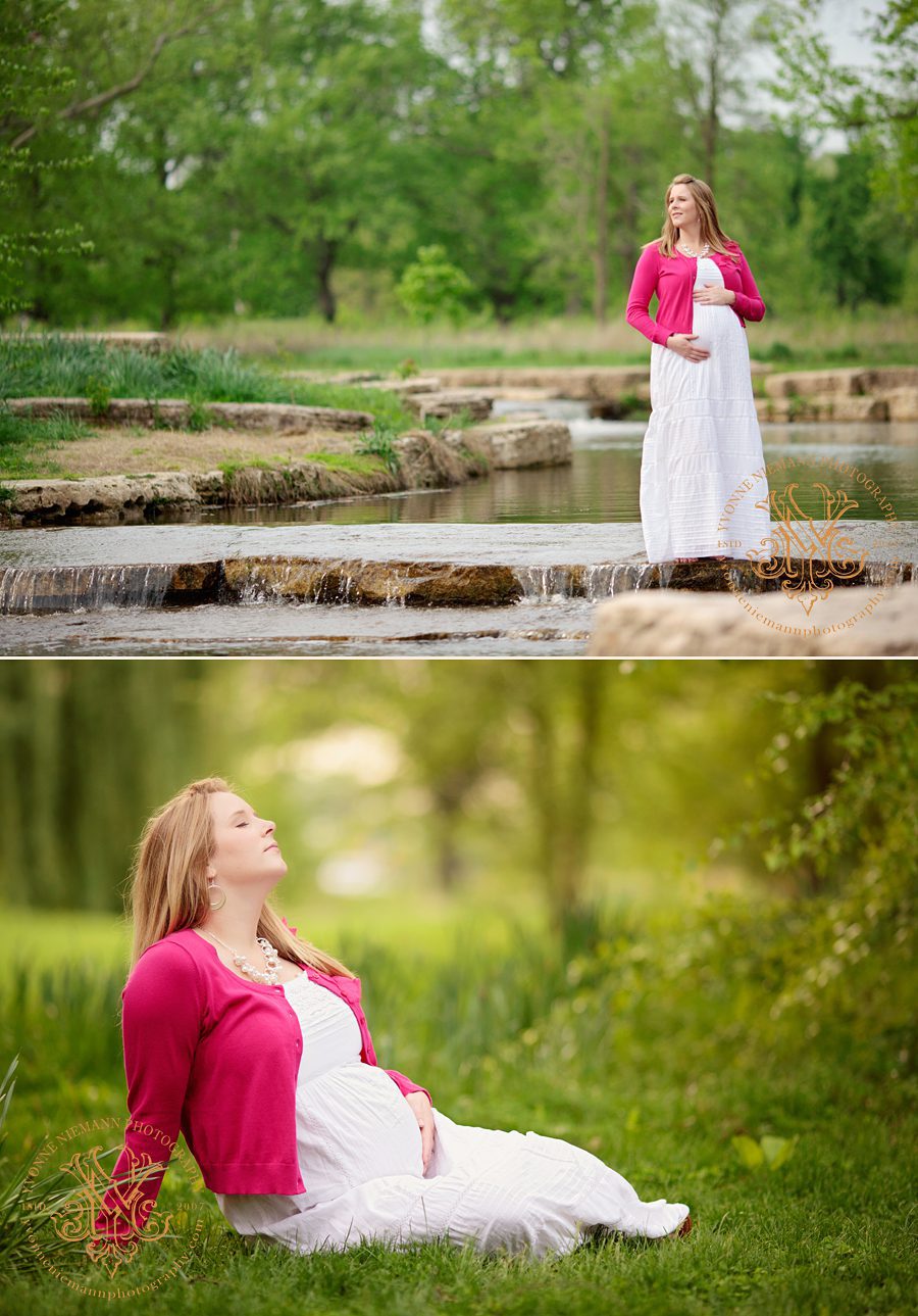 St. Louis maternity portraits on-location outside.