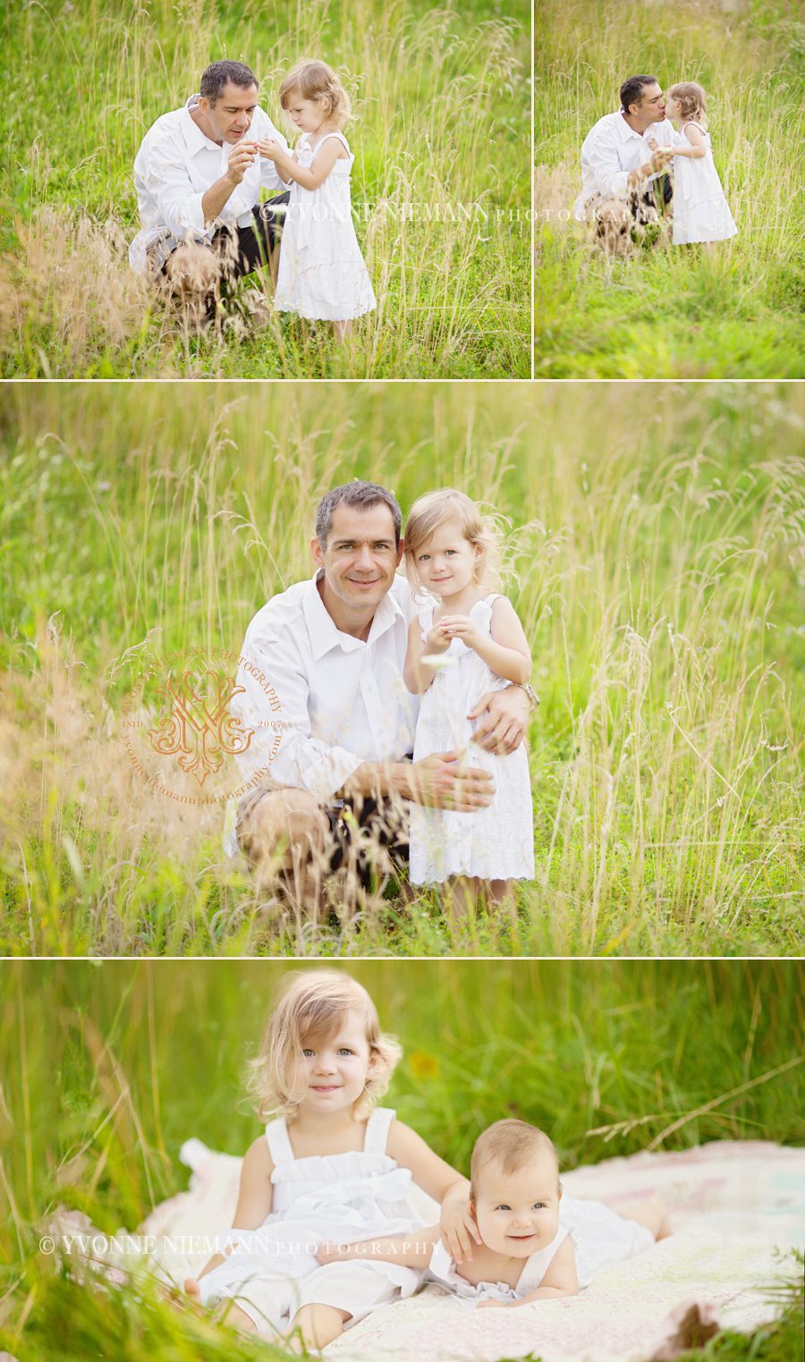 Summer Family Portrait in St. Louis in a field of tall grass