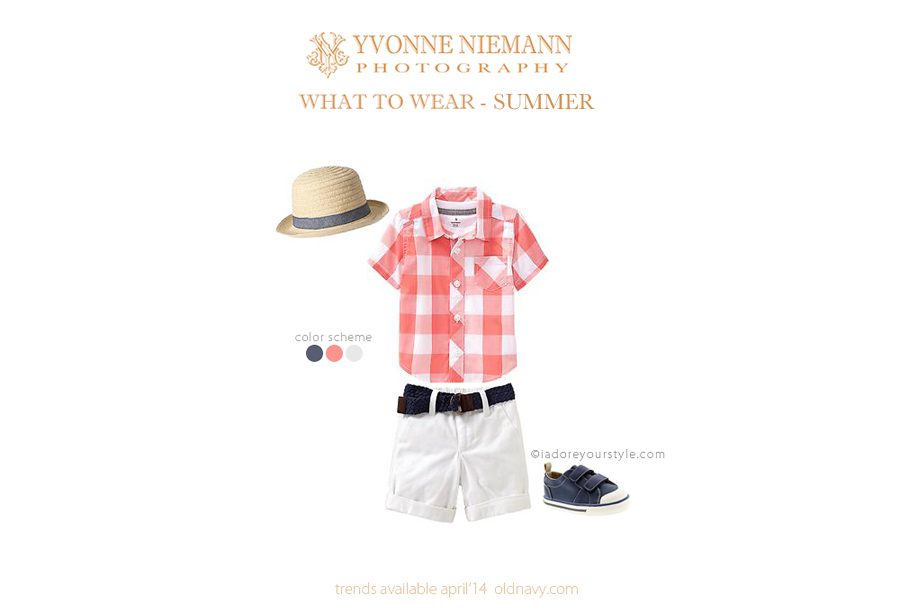 What to wear for a little boy's summer photography session.