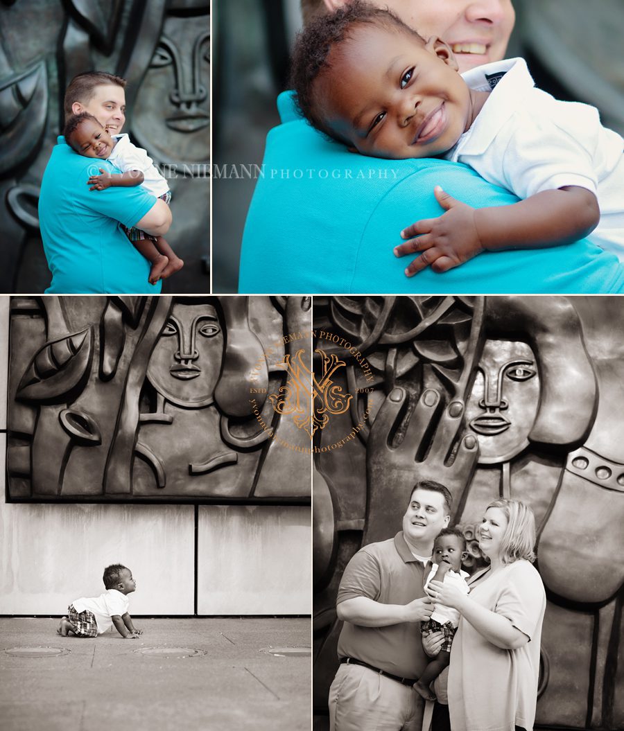 Adoption family portraits in St. Louis taken by Yvonne Niemann Photography.