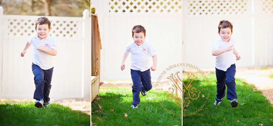 St. Louis Photography Session of Boy Running