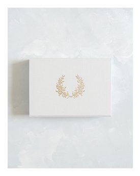 picture of a portrait box covered in linen