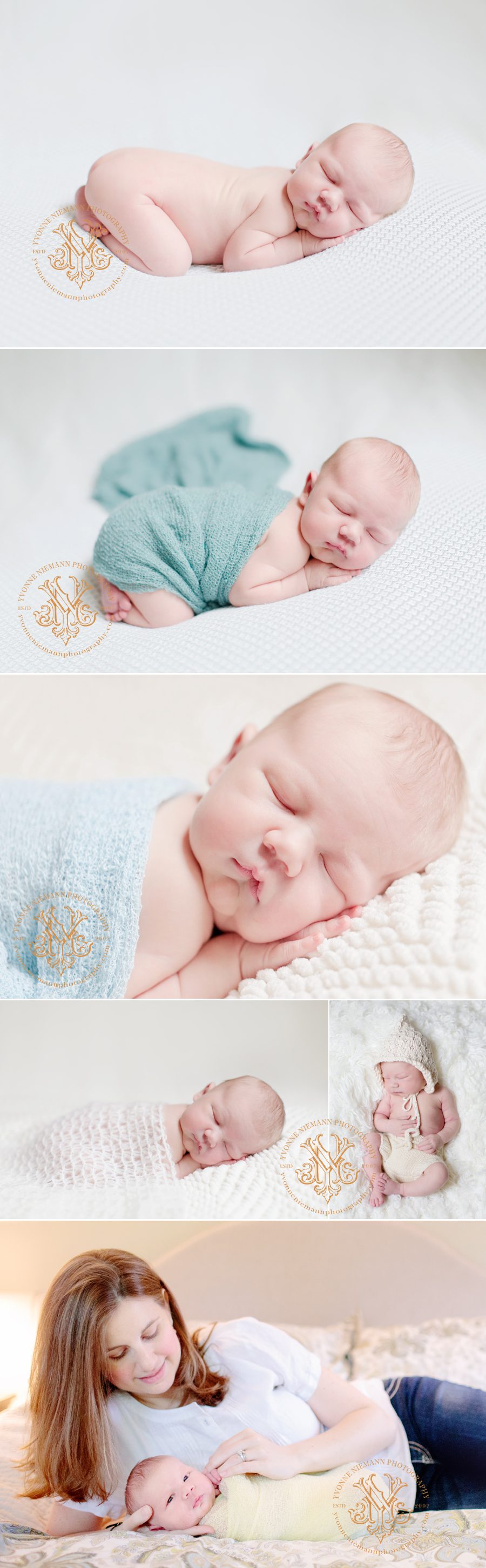 Newborn portraits taken on location in St. Louis by Yvonne Niemann Photography.