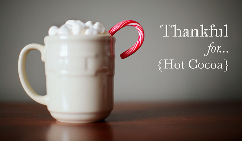 Hot Cocoa with marshmallows and candy cane